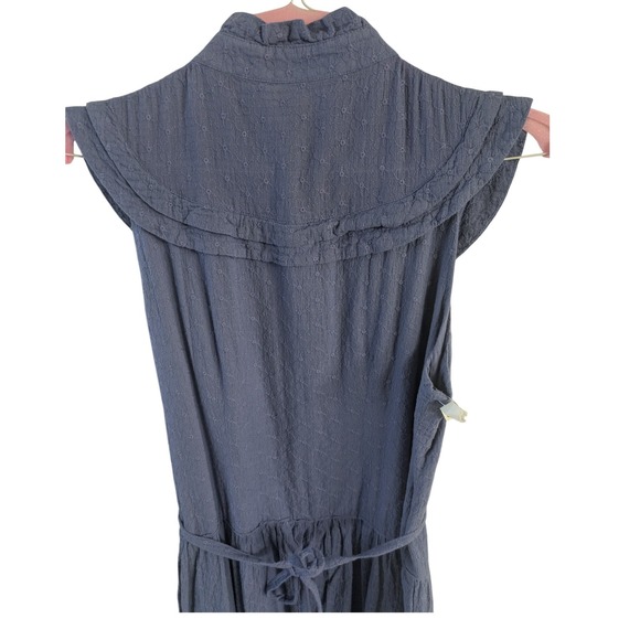Pamela Love Periwinkle Eyelet Dress Sleeveless Button Front L Retail $425 - Picture 6 of 6